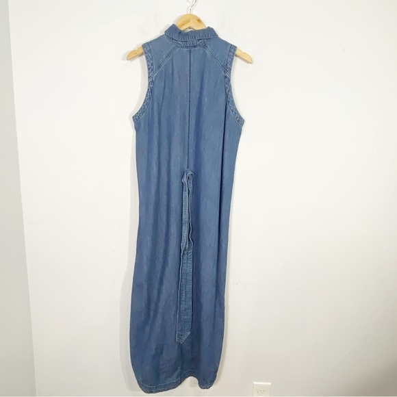 FREE PEOPLE Cecelia Chambray Tie Waist Maxi Dress - Picture 9 of 15